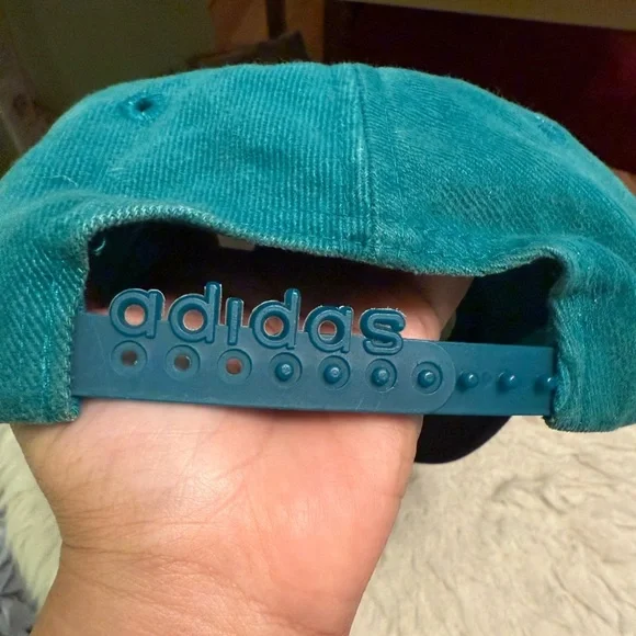 Adidas Blue and Black Corduroy Cap - Picture 6 of 7